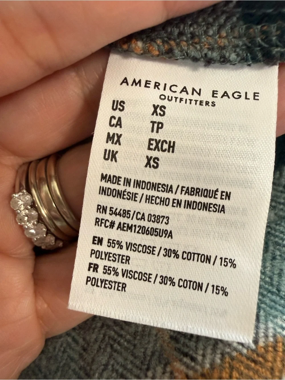 American Eagle Green Flannel Plaid Pull On Mini Skirt Academia Y2K Size XS
